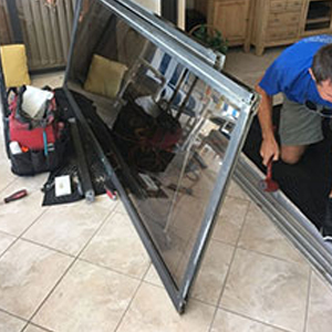 sliding glass door frame repair Waterford